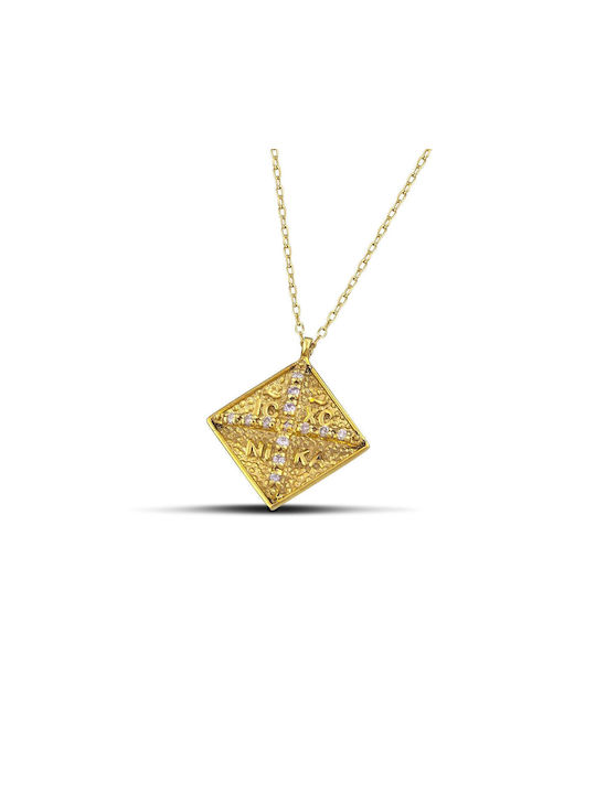 Themelidis Jewels Colier Constantin Talisman din Aur 14K cu Diamant