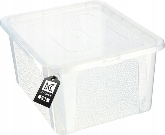 Kadax Kunststoff Aufbewahrungsbox mit Deckel Transparent 20Es 1Stück