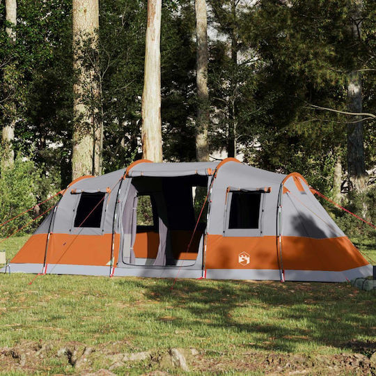 vidaXL Σκηνή Camping Τούνελ Γκρι για 6 Άτομα 564x240x205εκ.