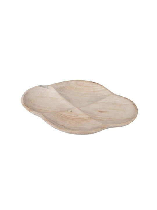Atmosphera Paulownia Decorative Oval White Platter 39.5x25x4cm