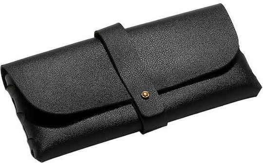 Semi-hard Eyeglass Case with Clip Black