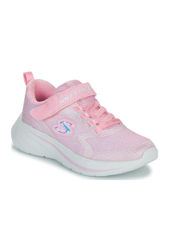 Skechers Kinder Sneakers mit Klettverschluss Rosa