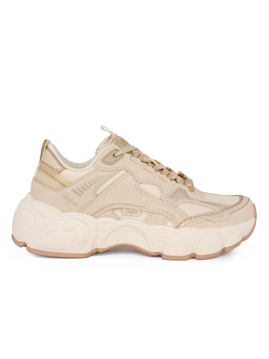 Buffalo Cld Run Jog Sneakers Cream / Gold