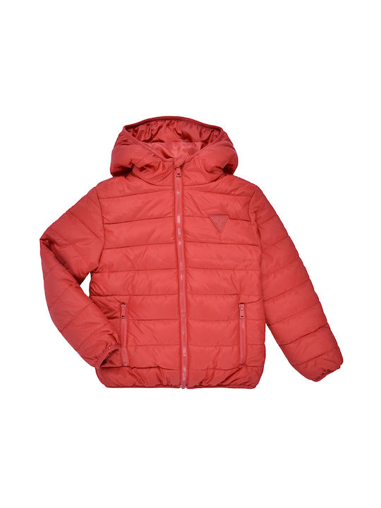 Guess Kinderjacke mit Kapuze Rot