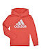 adidas Kids Sweatshirt with Hood and Pockets Red