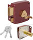 Cisa Boxed Lock in color Red