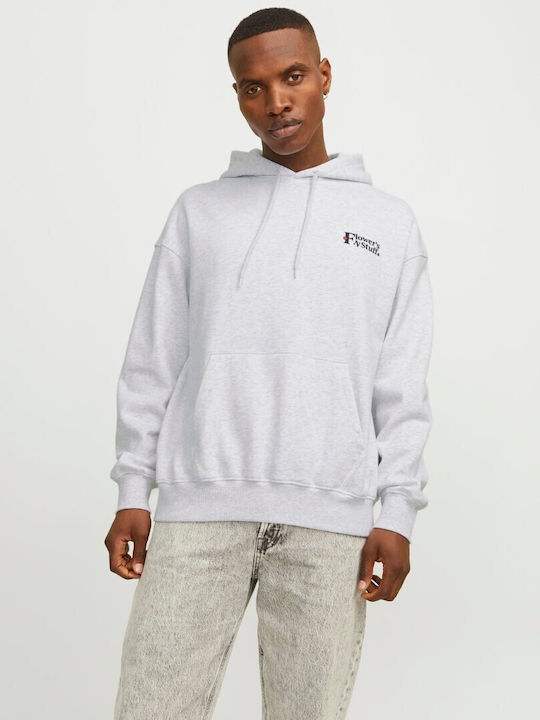 Jack & Jones Sweat Herren Sweatshirt mit Kapuze Weiß