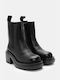 Plateau-Stiefeletten Elastisch 4312201-schwarz