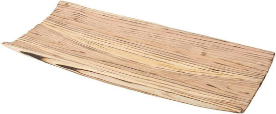 Atmosphera Палония Изгоряло Дървено Плато За Сервиране 45x20x5см