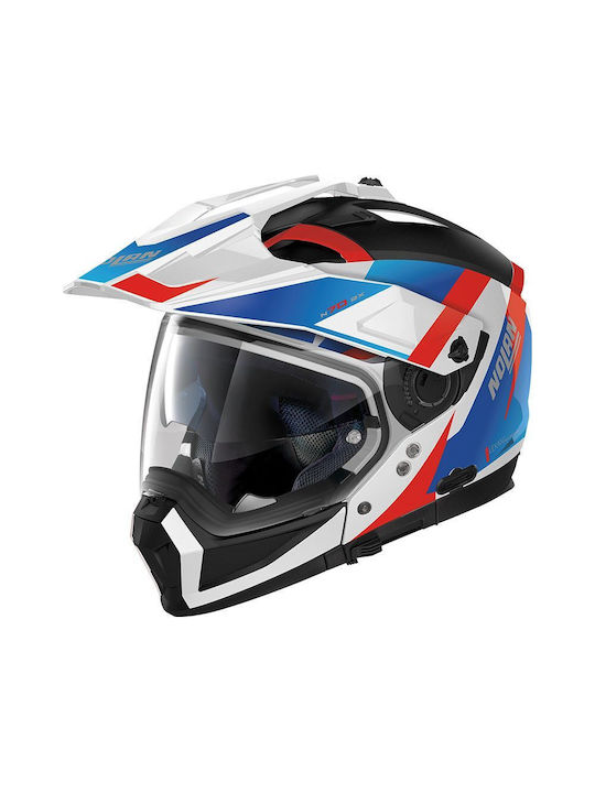 Nolan N70-2 X 060 Skyfall Metal White-Red-Blue ...