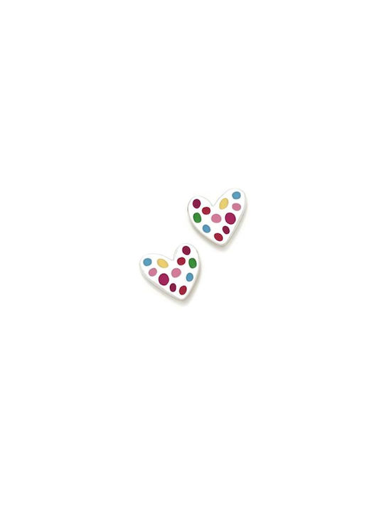 Agatha Ruiz De La Prada Kids Earrings Studs Hearts made of Silver