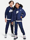 Полар Детски Суичър с Качулка и Джобове Син Sportswear Club
