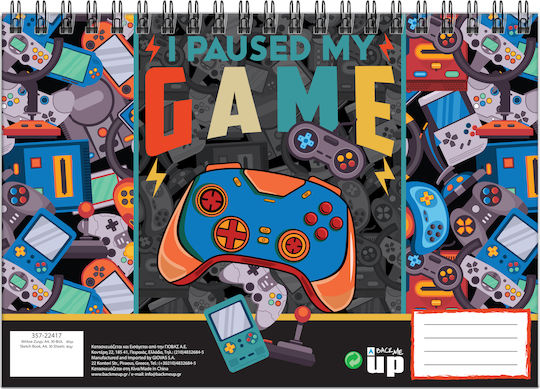 Back Me Up Drawing Pad Spiral 30p Game Bmu 357-22417 1pcs