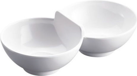 Ready Plastic Platou pentru aperitive 2 sloturi Albă 6buc