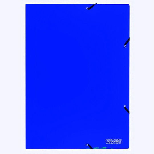 Colorfix Φάκελος με Λάστιχο και Αυτιά για Χαρτί A4 Μπλε