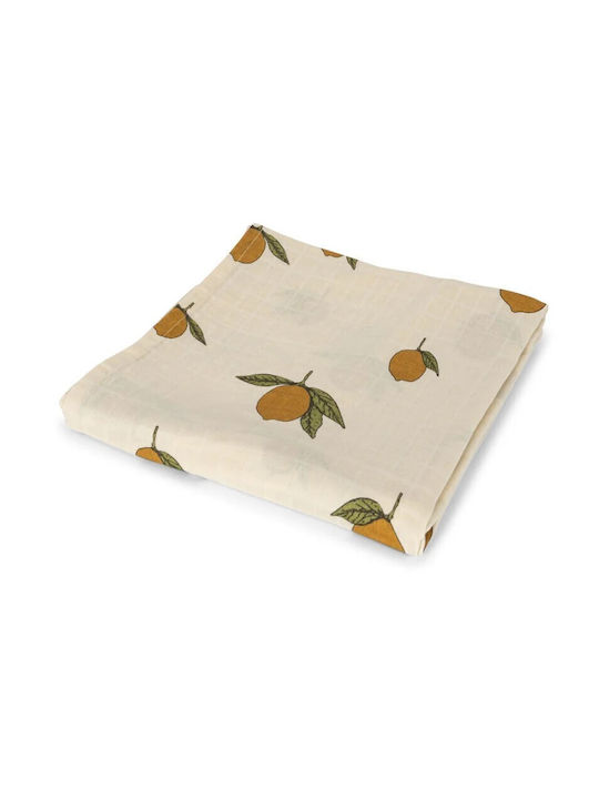 Konges Slojd Musselin-Wickeltuch Mon Grand Citron Beige