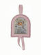 Slevori Hanging Saint Icon Kids Talisman with Jesus Christ made of Silver 209AA-P