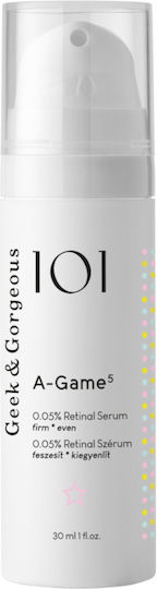 Geek & Gorgeous A-Game 5 0,05% Αντιγηραντικό Serum Προσώπου με Ρετινόλη 30ml