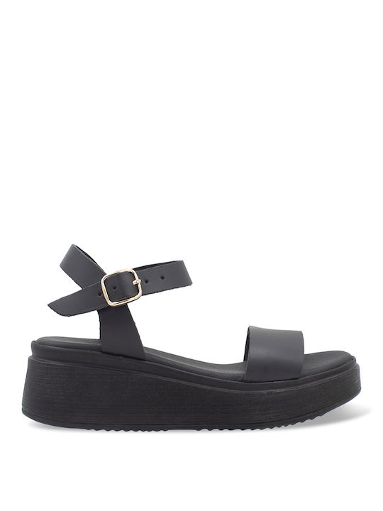 Tsouderos Shoes Platforme dama Negre