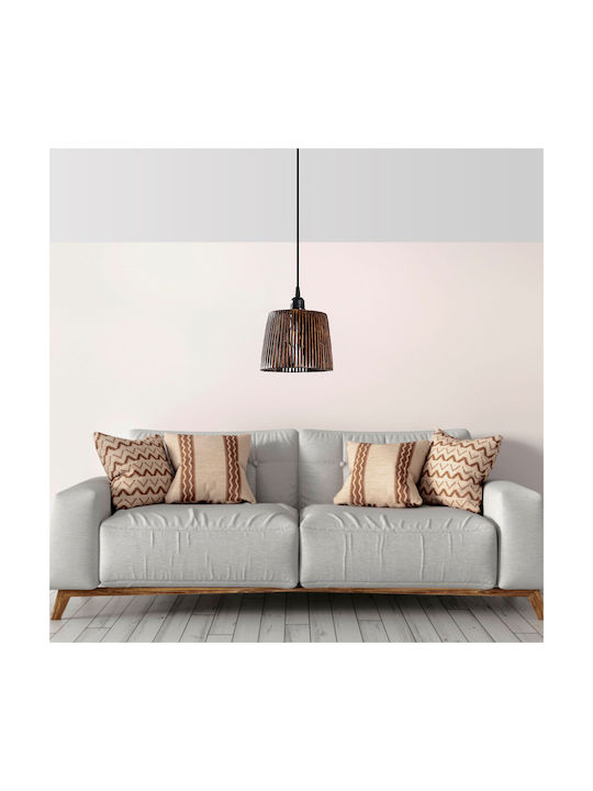 Adjustable Pendant Light Brown with Socket E27