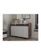 Comoda pentru Dormitor Forza cu 8 sertare Boras/oak-ashy 130x52x92.5buc
