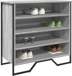 Metallic Shoe Organizer Gray 80x38x78cm