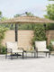 Hanging Circular Wicker Umbrella Brown Diameter 2.46m Height 2.3m