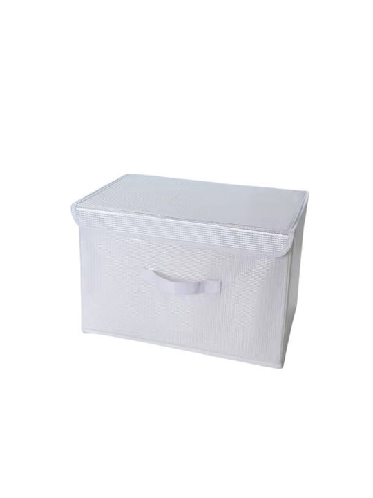 Smart Travel Plastic Cutie de Depozitare cu Capac Alb 38x25x25cm 1buc
