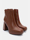 Heeled Platform Ankle Boots 4314343-Dark Brown