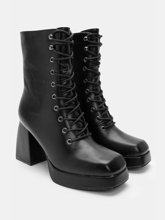 Botine cu Toc și Platformă 4314701-negru