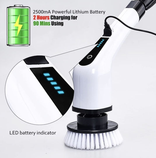Plastic Rotating Cleaning Brush with Handle