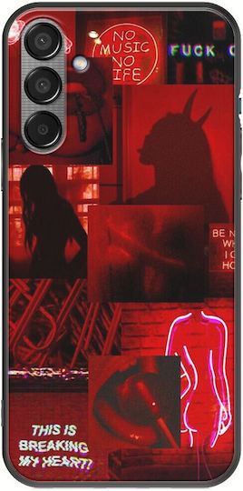 Aesthetic Red Samsung Galaxy M55 5g Black Tpu Μαύρη Σιλικόνη