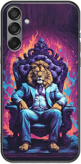 Wild Animals Lion Samsung Galaxy M55 5g Black Tpu Μαύρη Σιλικόνη