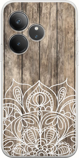 Holz Mandala Realme GT 6T 5G Flexibles TPU Transparentes Silikon