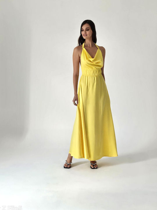 Yellow Satin Dress Special for Weddings