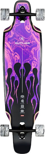 Globe Outlier Longboard Purple Flames 36&quot