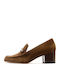 Δερμάτινα Γυναικεία Loafers σε Καφέ Χρώμα