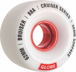 Globe Bruiser Rollen Weiß Rot 62mm