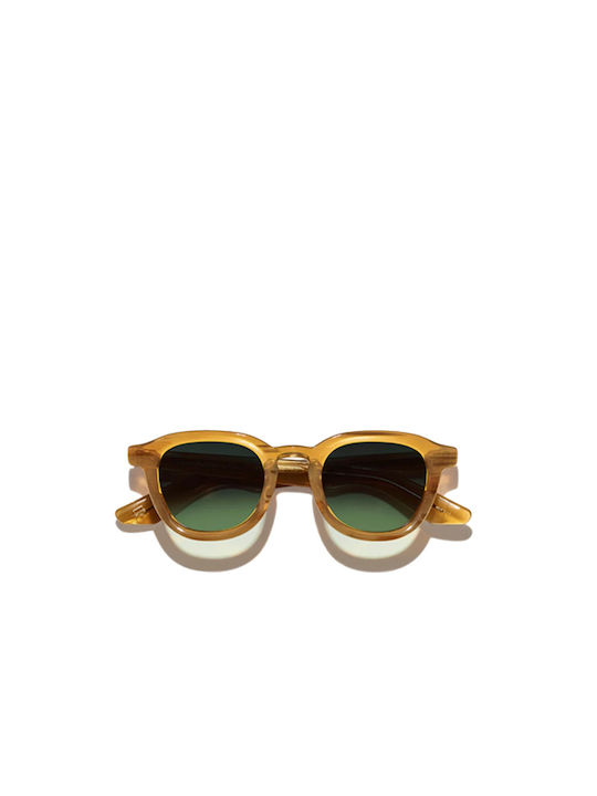 Moscot Sunglasses with Beige Plastic Frame and Green Lens DAHVEN BLONDE FORESTWOOD