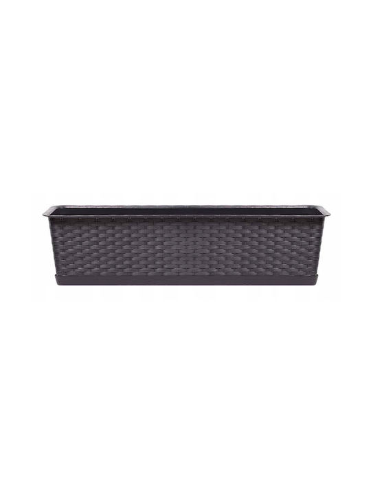 Ратанова саксия 59x15см кутия за перваза на прозореца цветарник