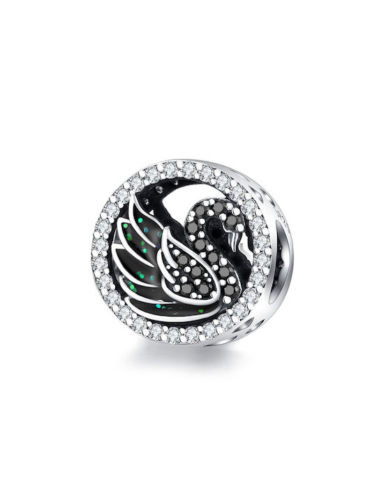 Silver me Black Swan Charm from Silver Black