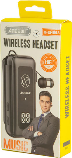 Andowl Q-EH668 In ear Bluetooth хендсфри Слушалки Черен