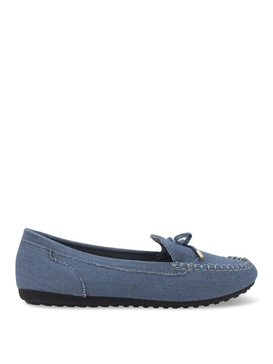 Tsouderos Shoes Γυναικεία Loafers σε Μπλε Χρώμα