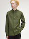 Long Sleeve Shirt In Regular Fit Green