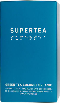 Teministeriet Supertea Green Tea Coconut Organic Tea 20 Tea Bags
