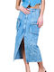 High Waisted Cargo Denim Skirt Γυναικείο Weil922l
