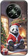 Xmas Animals Panda Realme 12 5G Black TPU Black Silicone