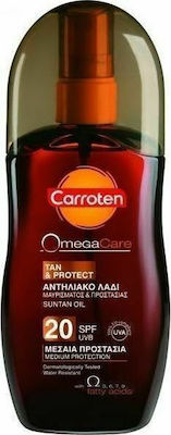 Carroten Omega Care Tan & Protect Αδιάβροχο Αντηλιακό Λάδι για το Σώμα SPF20 σε Spray 20ml