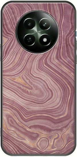 Agate Stone Pink Realme 12x 5g Black TPU Black Silicone