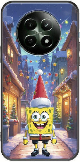 Xmas Cartoons Spongebob Squarepants Realme 12x 5g Black TPU Black Silicone